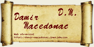 Damir Macedonac vizit kartica